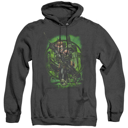 Justice League Of America In My Sight Heather Mens Hoodie Black