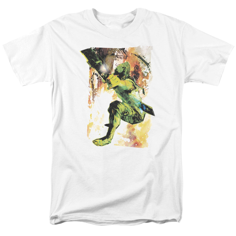 Justice League Of America Painted Archer Mens T Shirt White