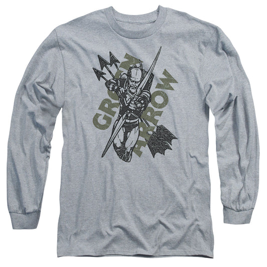 Jla Archers Arrows Mens Long Sleeve Shirt Athletic Heather Officially Licensed