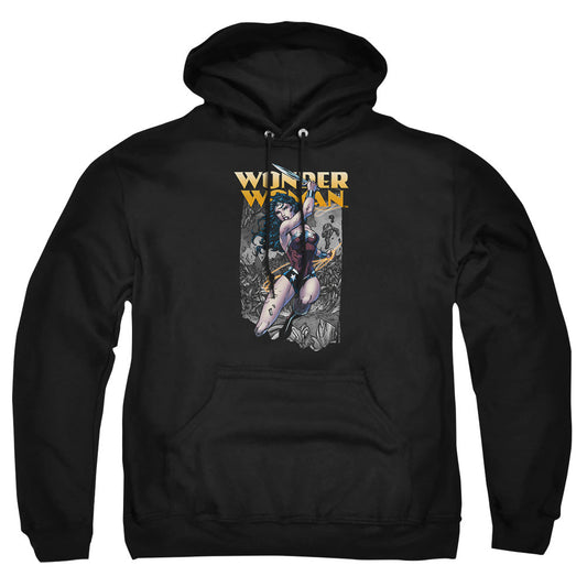 Justice League Of America Wonder Slice Mens Hoodie Black