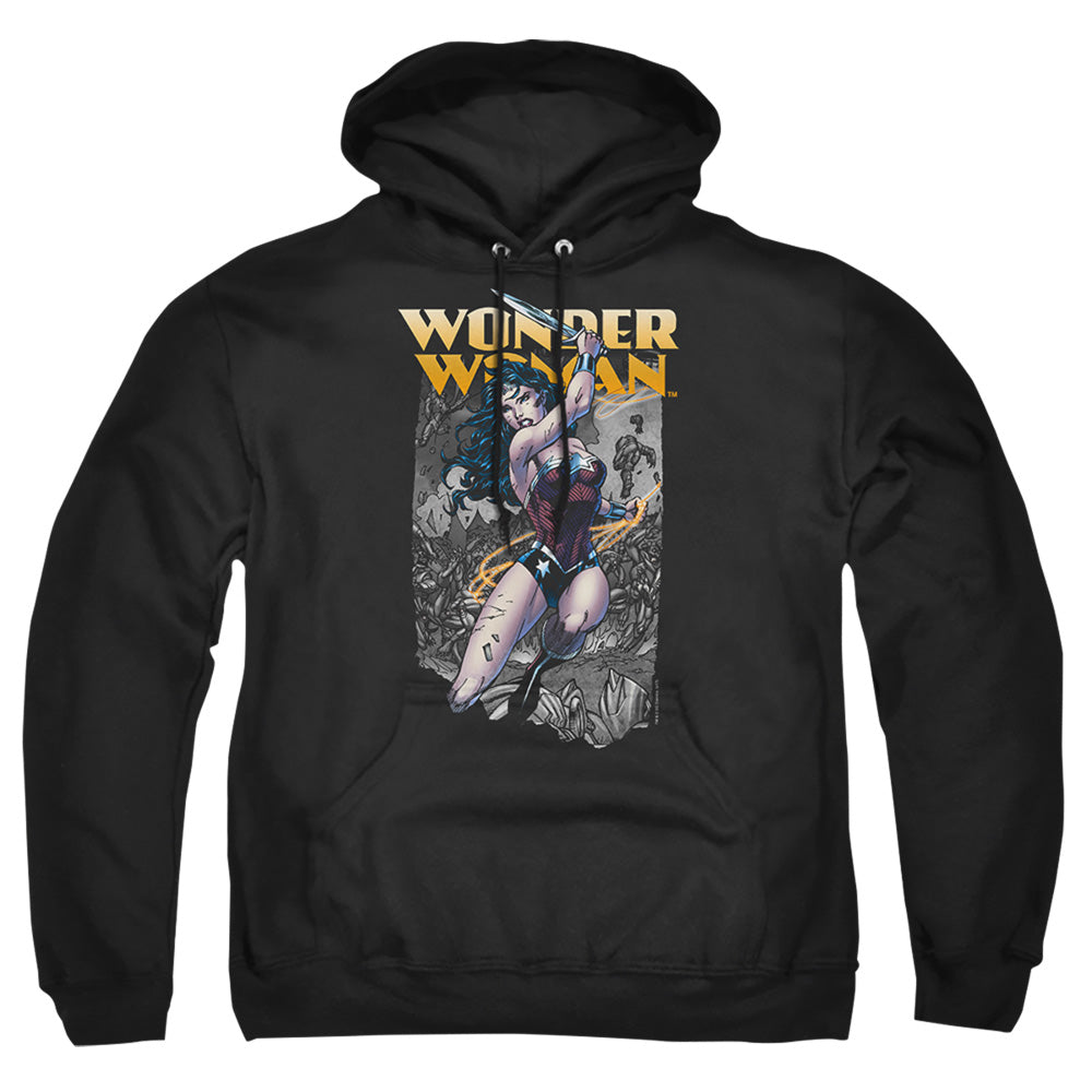 Justice League Of America Wonder Slice Mens Hoodie Black