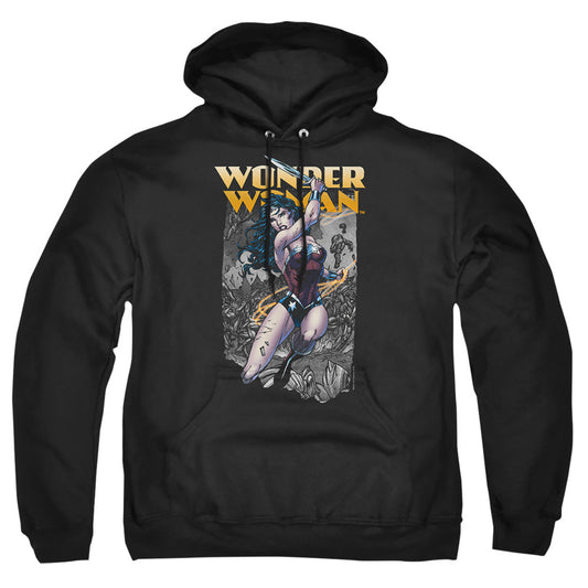 Justice League Of America Wonder Slice Mens Hoodie Black
