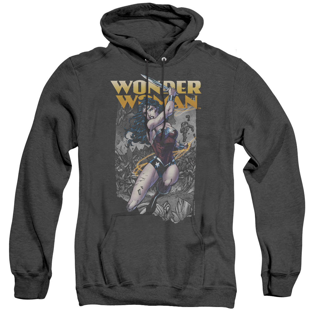 Justice League Wonder Slice Heather Mens Hoodie Black