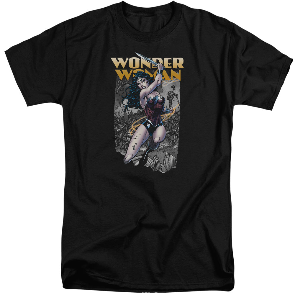 Justice League Wonder Slice Mens Tall T Shirt Black