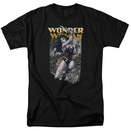Justice League Of America Wonder Slice Mens T Shirt Black