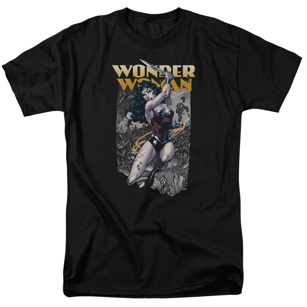 Justice League Of America Wonder Slice Mens T Shirt Black