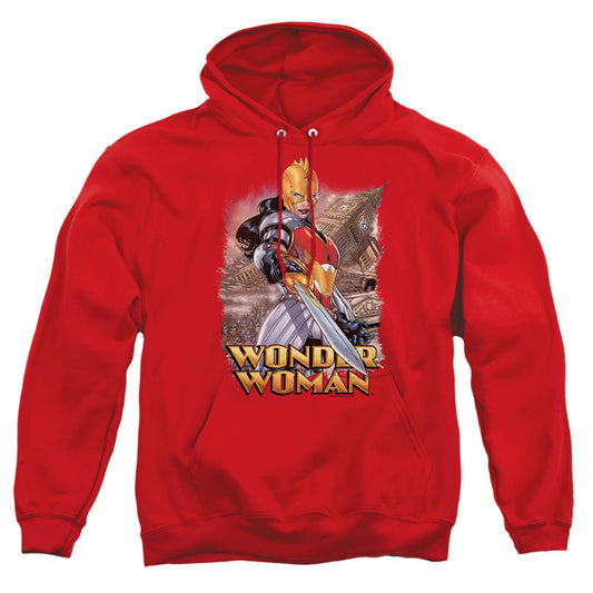 Justice League Of America Wonder Woman Mens Hoodie Red