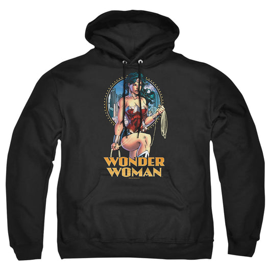 Justice League Of America City Warrior Mens Hoodie Black