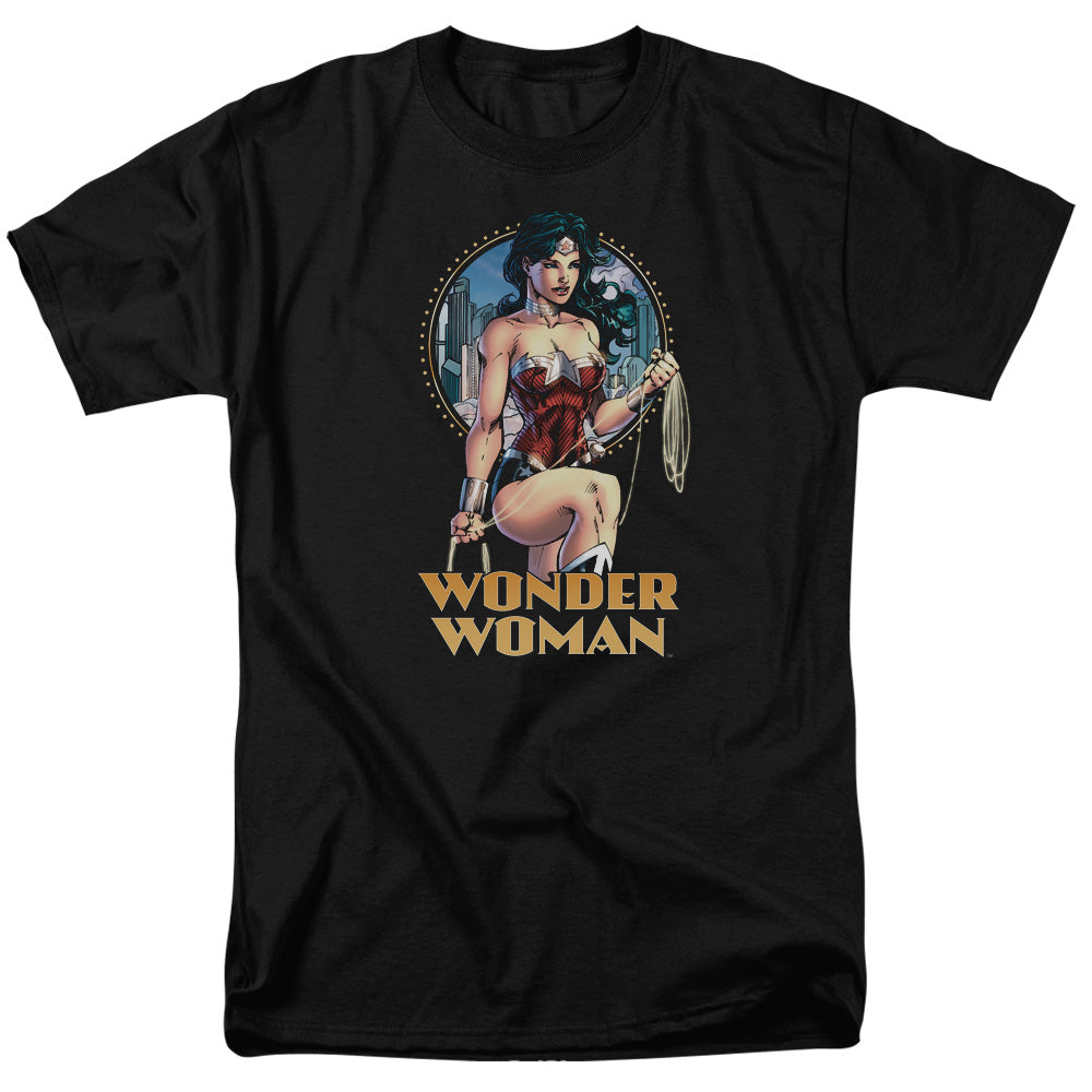 Justice League Of America City Warrior Mens T Shirt Black