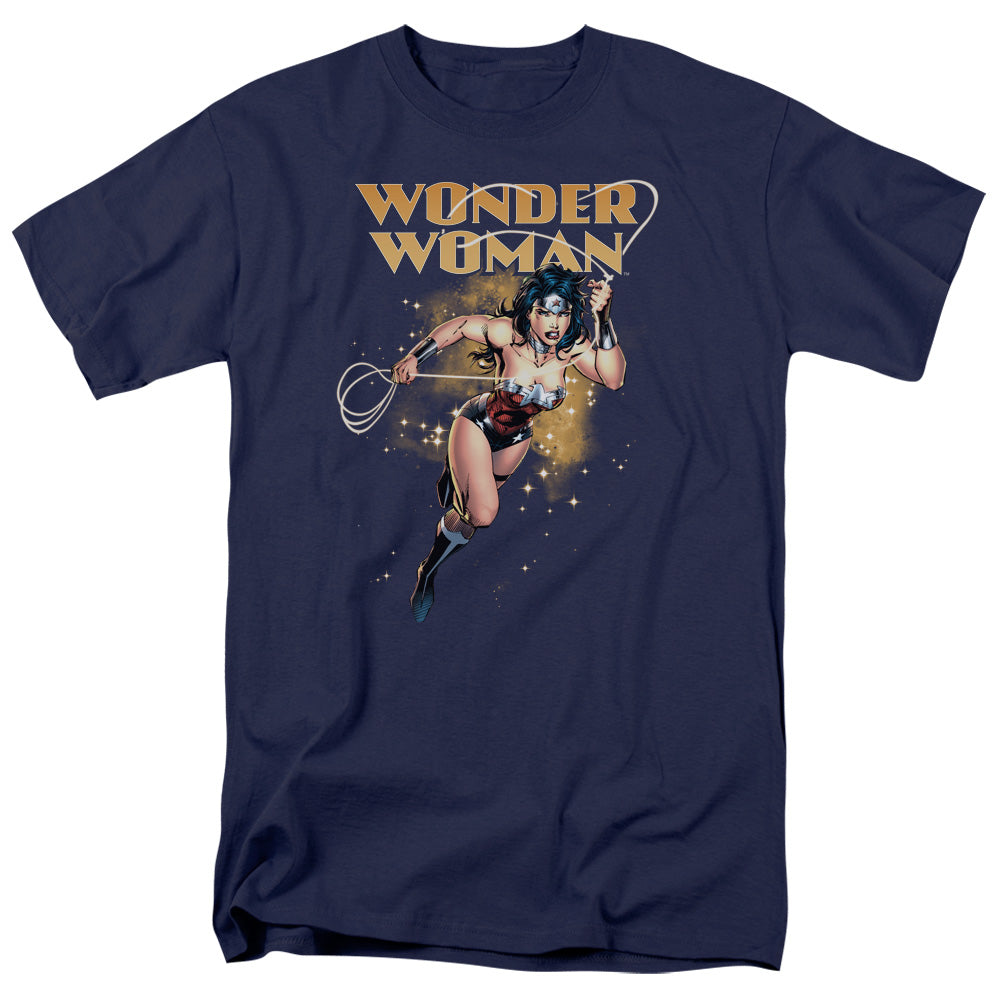 Justice League Of America Star Lasso Mens T Shirt Navy