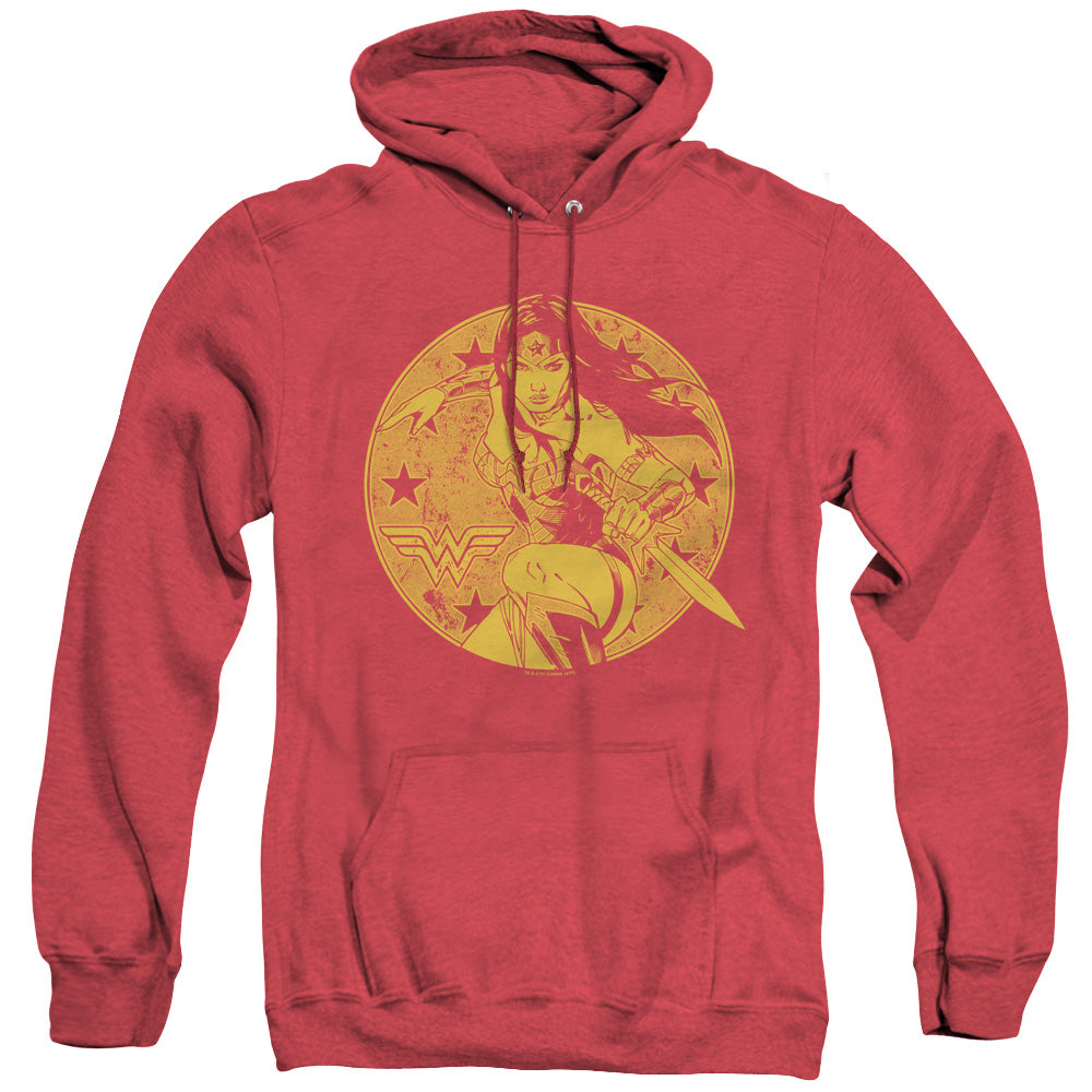 Justice League Young Wonder Heather Mens Hoodie Red