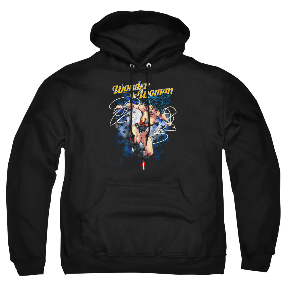 Justice League Of America Starburst Mens Hoodie Black