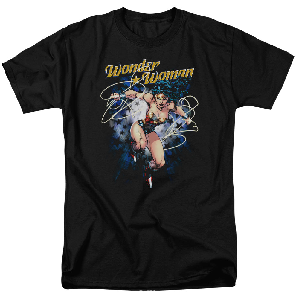 Justice League Of America Starburst Mens T Shirt Black