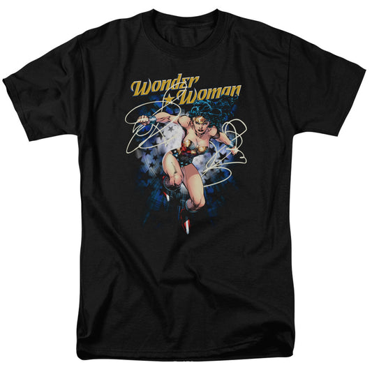 Justice League Of America Starburst Mens T Shirt Black