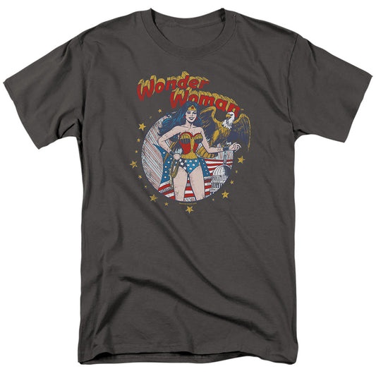 Justice League Of America At Your Service Mens T Shirt Charcoal