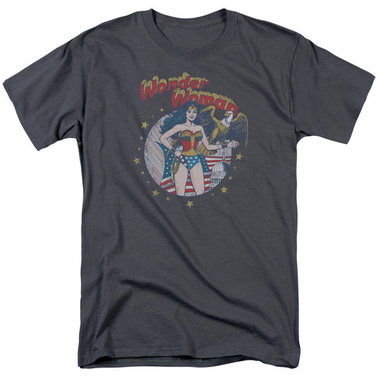 Justice League Of America At Your Service Mens T Shirt Charcoal