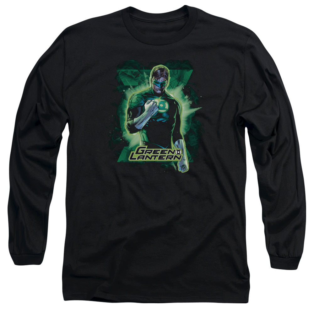 Jla Gl Brooding Mens Long Sleeve Shirt Black Officially Licensed