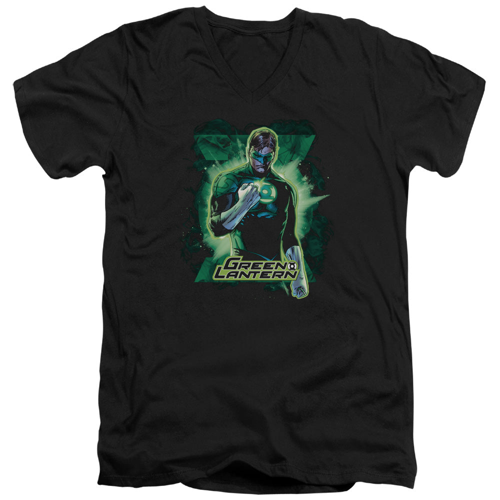 Justice League Gl Brooding Mens Slim Fit V-Neck T Shirt Black