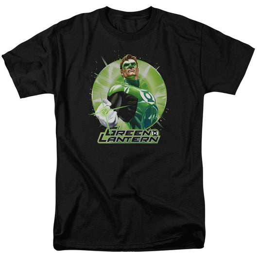 Justice League Of America Green Static Mens T Shirt Black
