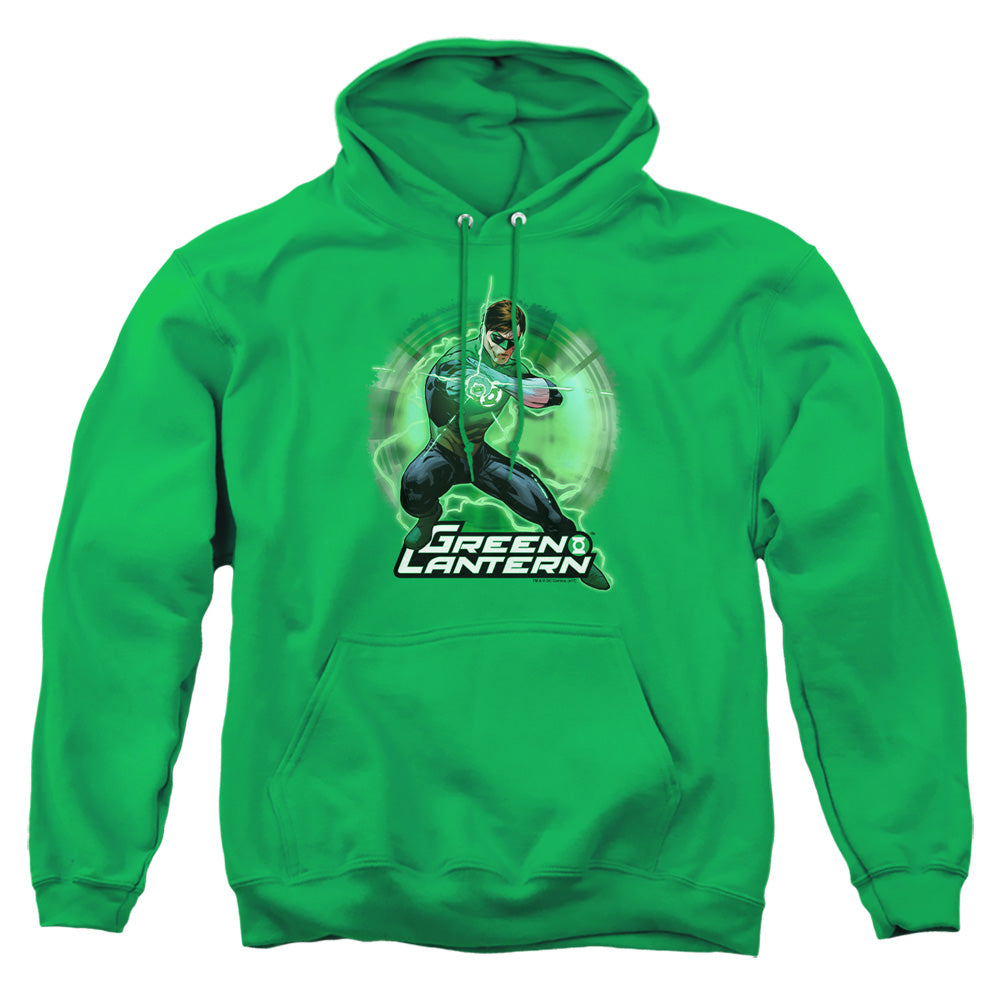 Justice League Of America Spin Mens Hoodie Kelly Green