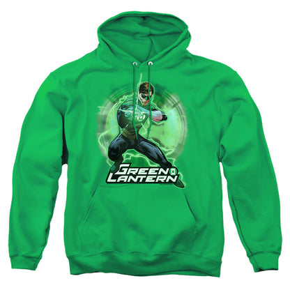 Justice League Of America Spin Mens Hoodie Kelly Green