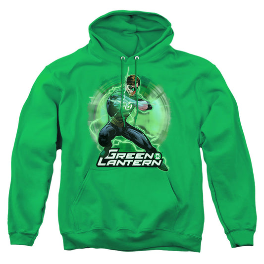Justice League Of America Spin Mens Hoodie Kelly Green