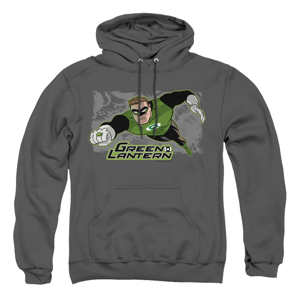 Justice League Of America Space Cop Mens Hoodie Charcoal
