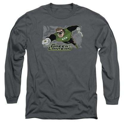 Jla Space Cop Mens Long Sleeve Shirt Charcoal Officially Licensed