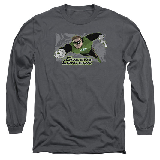 Jla Space Cop Mens Long Sleeve Shirt Charcoal Officially Licensed