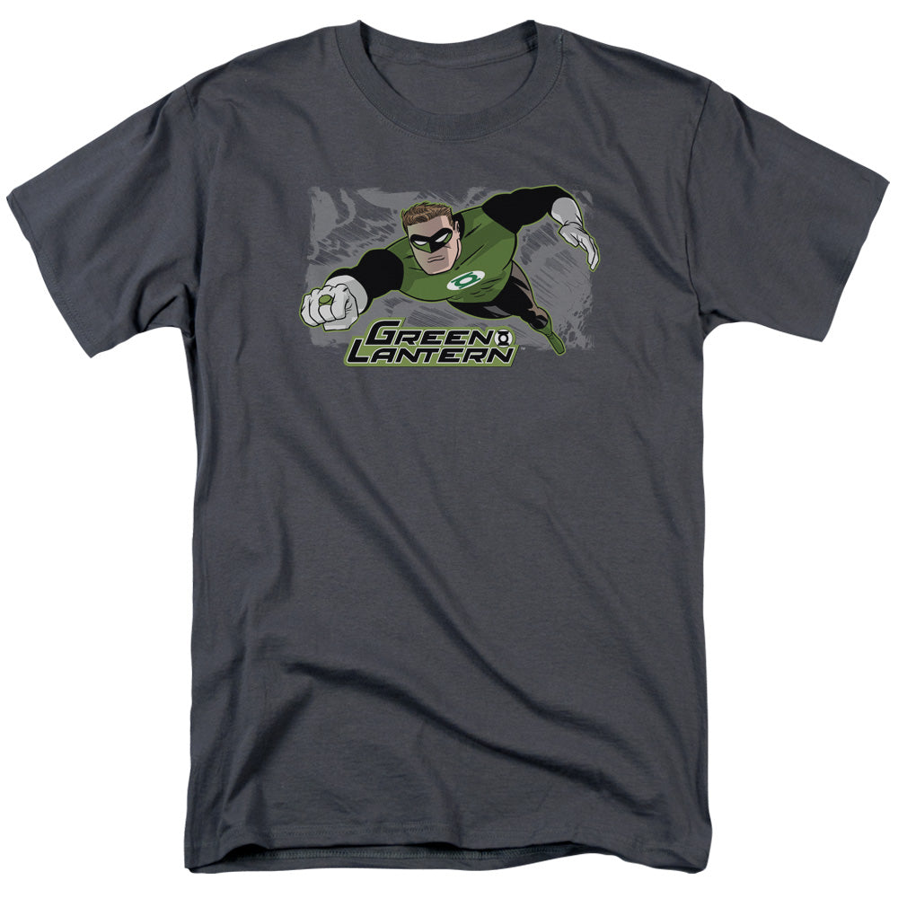 Justice League Of America Space Cop Mens T Shirt Charcoal