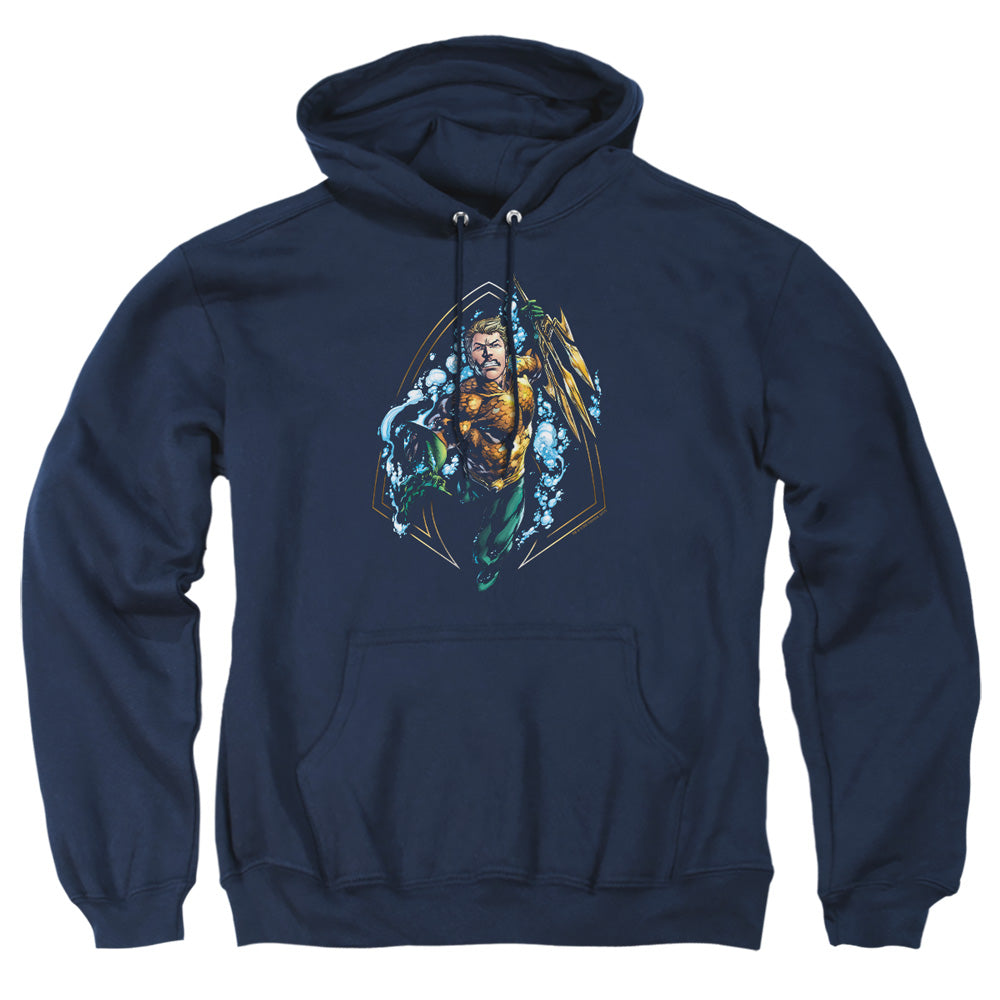 Justice League Of America Thrashing Mens Hoodie Navy