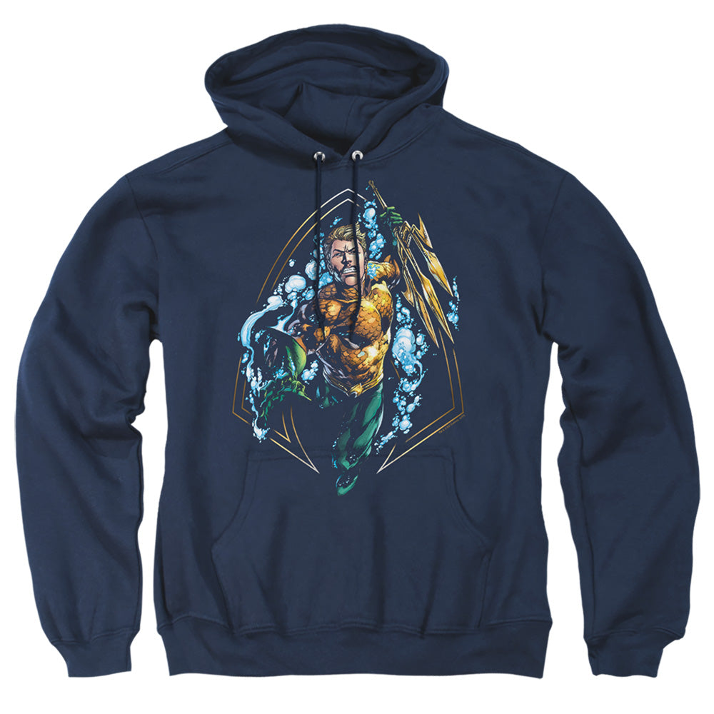 Justice League Of America Thrashing Mens Hoodie Navy