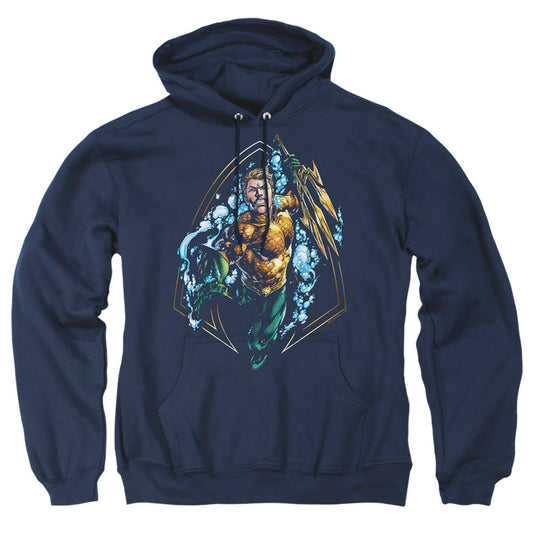 Justice League Of America Thrashing Mens Hoodie Navy