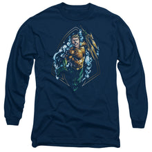 Load image into Gallery viewer, Jla Thrashing Mens Long Sleeve Shirt Navy Officially Licensed
