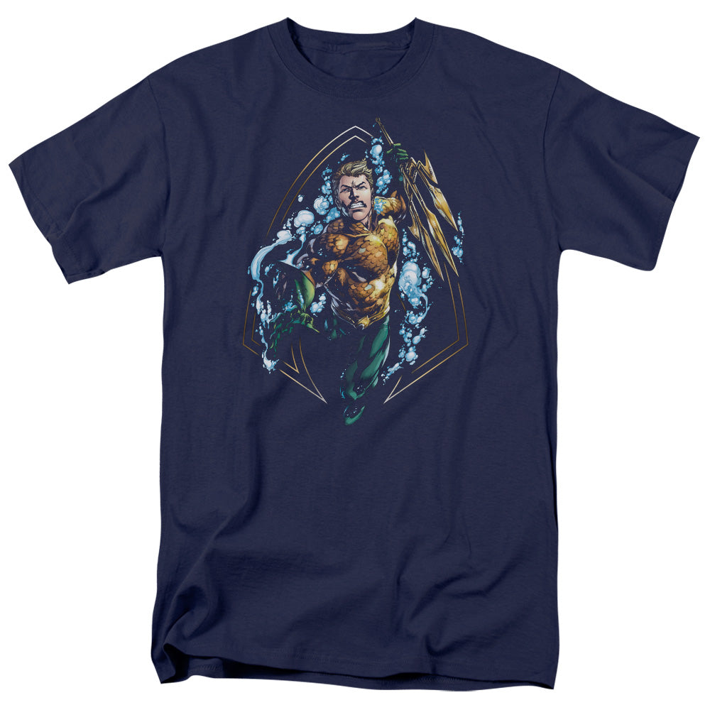 Justice League Of America Thrashing Mens T Shirt Navy