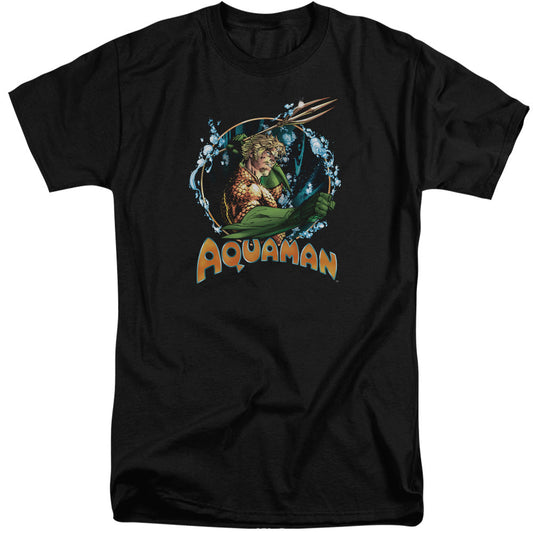 Justice League Ruler of the Seas Mens Tall T Shirt Black