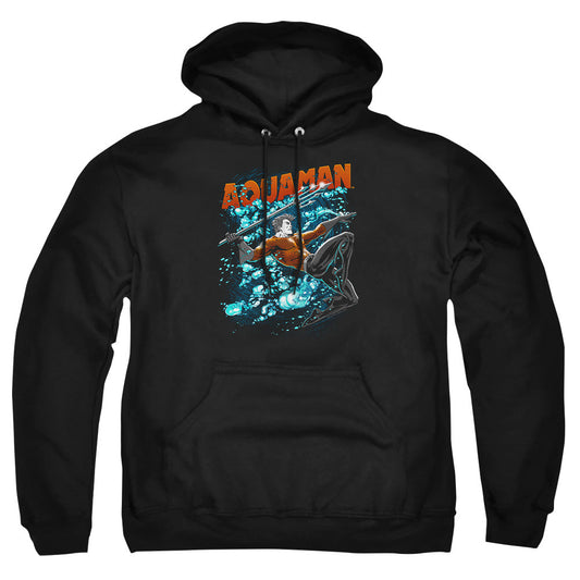 Justice League Of America Aqua Bubbles Mens Hoodie Black