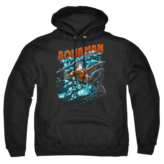 Justice League Of America Aqua Bubbles Mens Hoodie Black