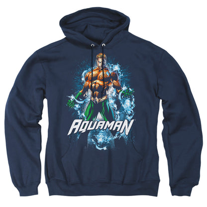 Justice League Of America Water Powers Mens Hoodie Navy