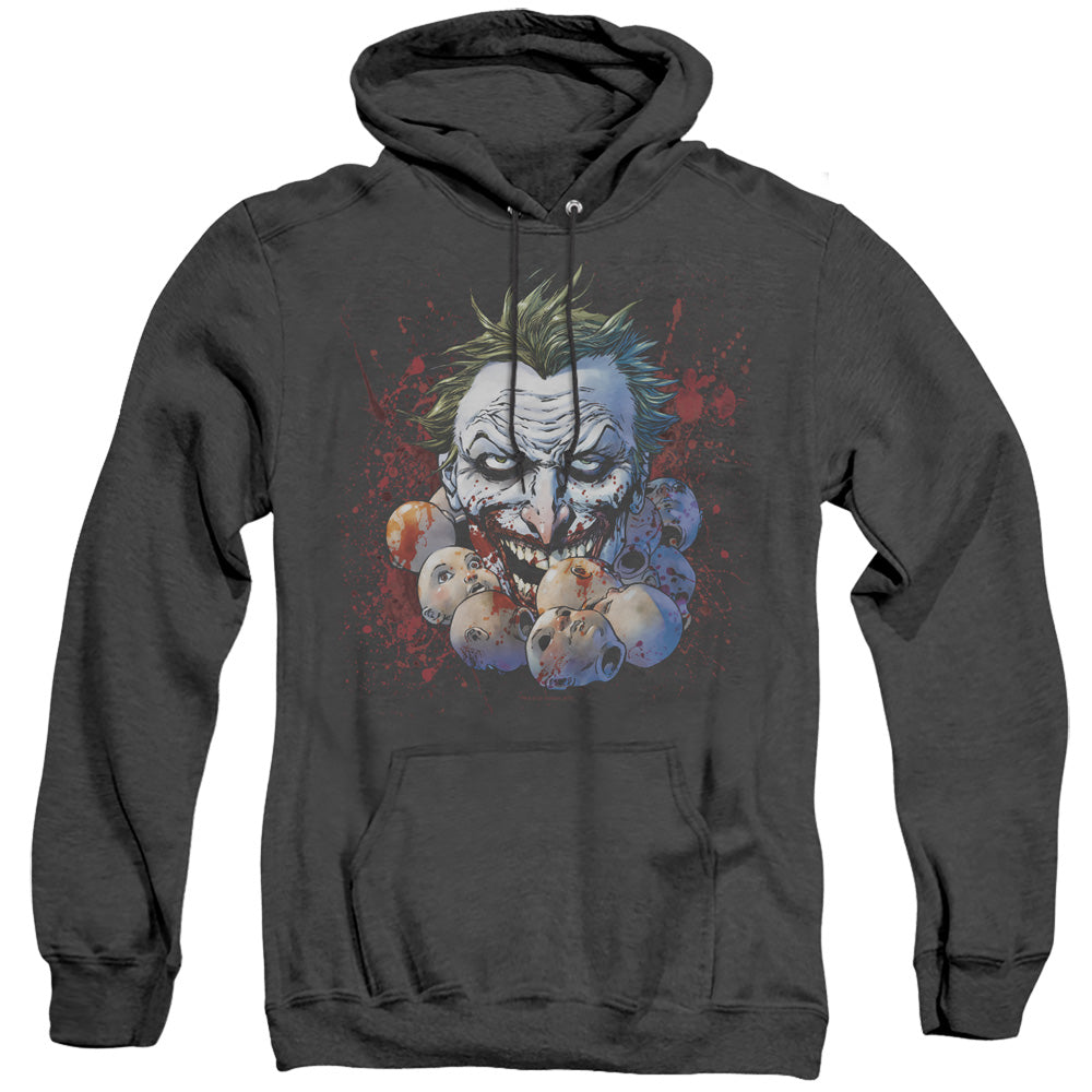 Justice League Of America Doll Heads Heather Mens Hoodie Black