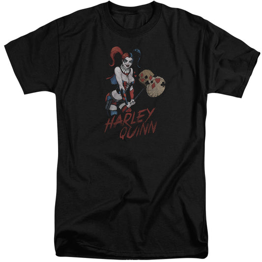 Justice League Harley Hammer Mens Tall T Shirt Black