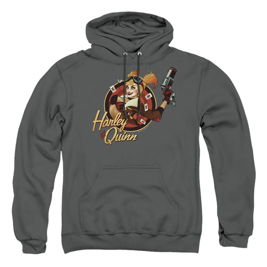 Justice League Of America Harley Bomber Mens Hoodie Charcoal