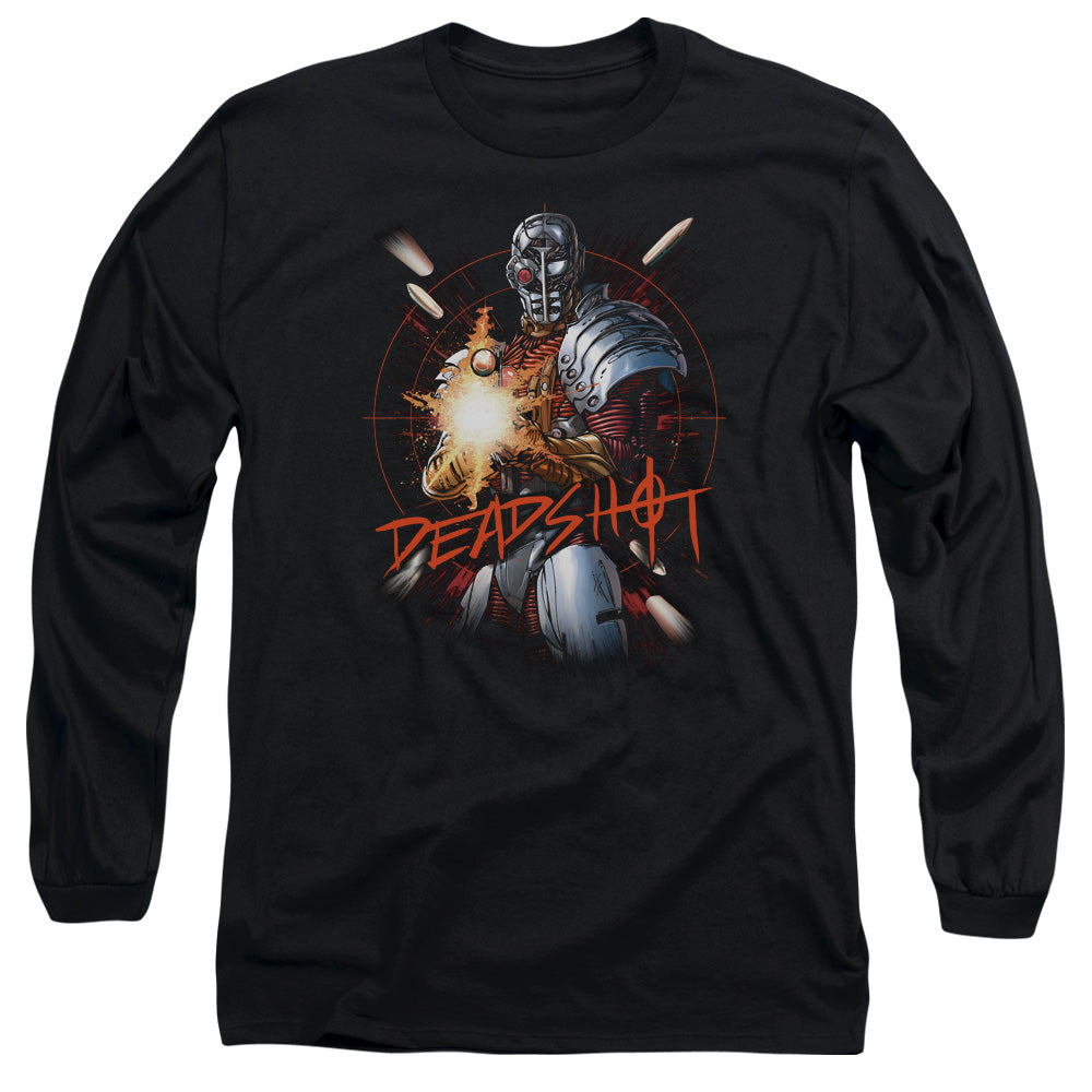 Justice League Deadshot Mens Long Sleeve Shirt Black