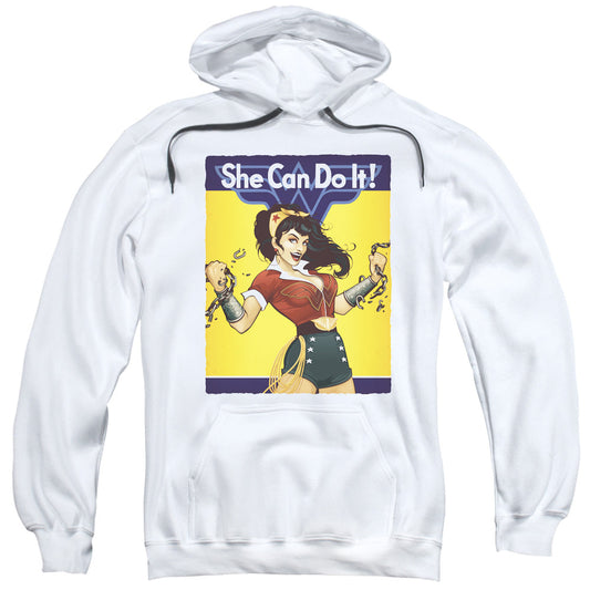 Justice League Wonder Bombshell Mens Hoodie White
