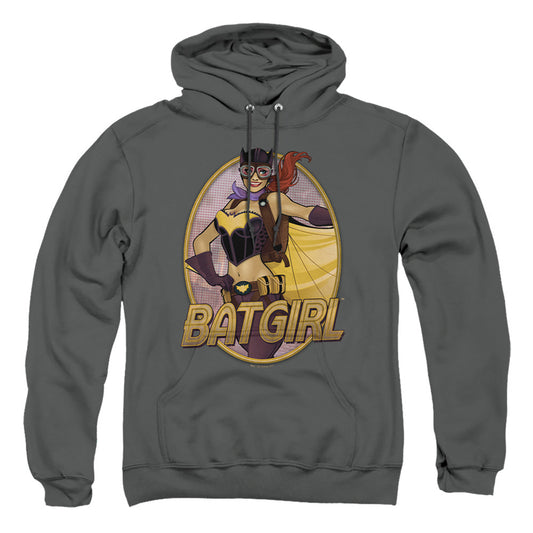 Justice League Of America Batgirl Bombshell Mens Hoodie Charcoal