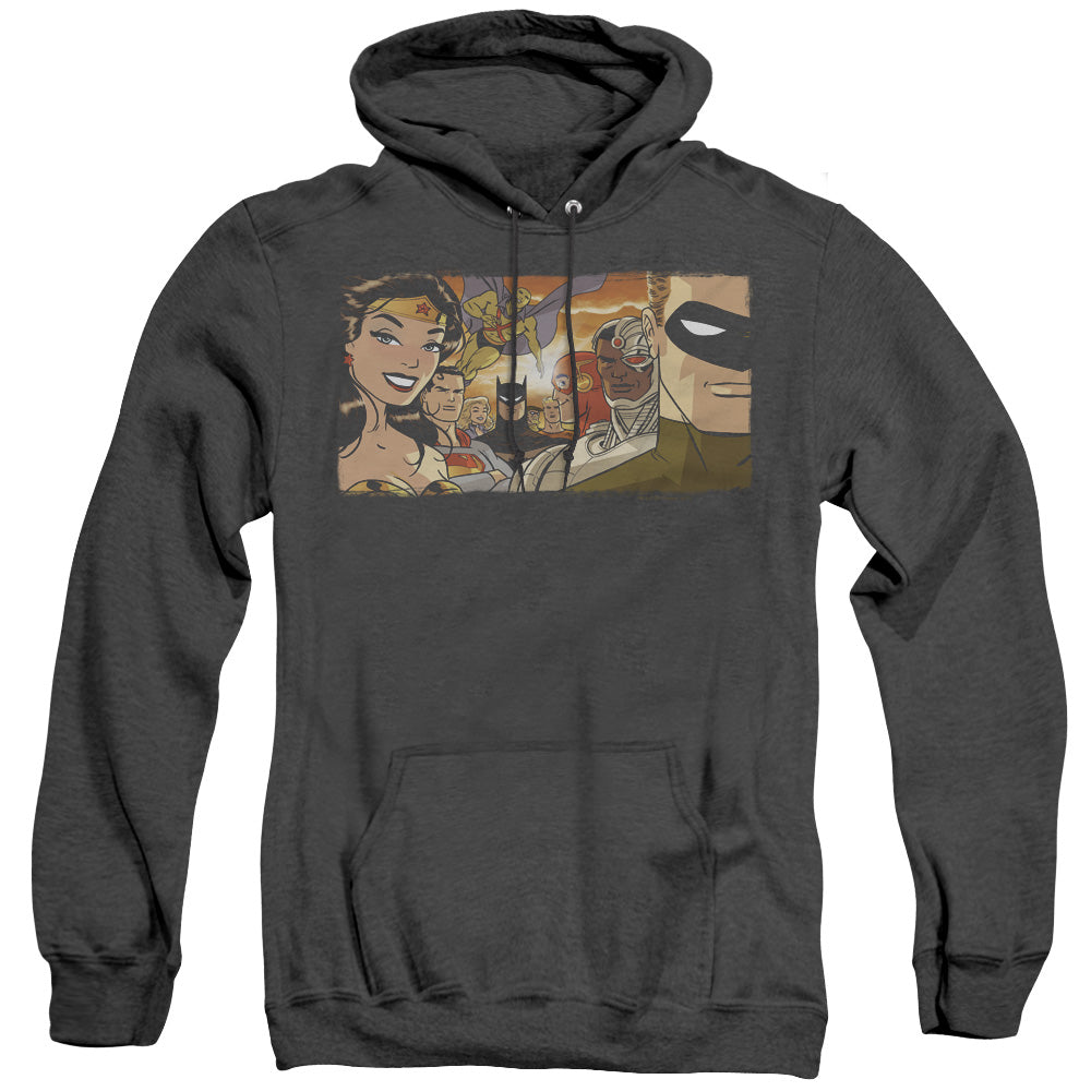 Justice League Of America Cinematic League Heather Mens Hoodie Black