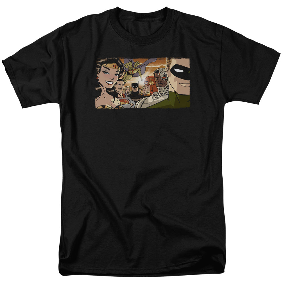 Justice League Of America Cinematic League Mens T Shirt Black