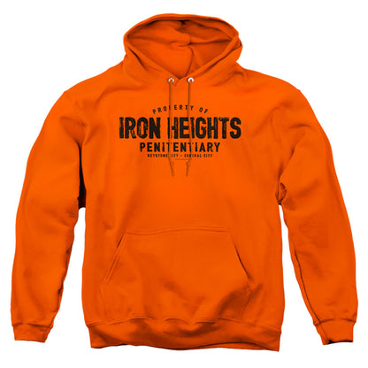 Justice League Of America Iron Heights Mens Hoodie Orange