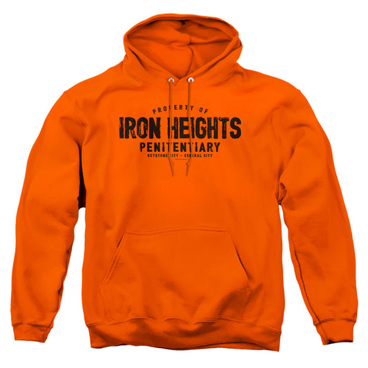 Justice League Of America Iron Heights Mens Hoodie Orange