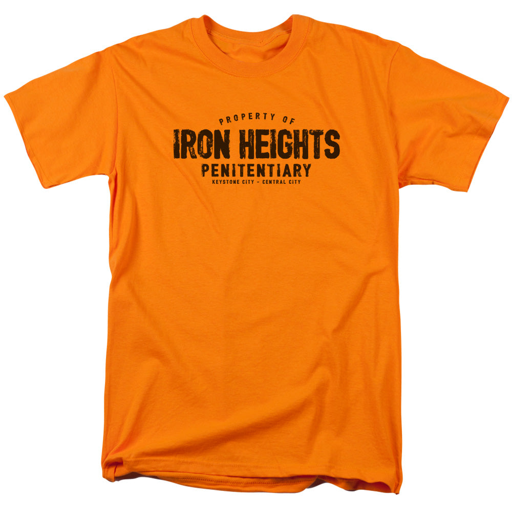Justice League Of America Iron Heights Mens T Shirt Orange